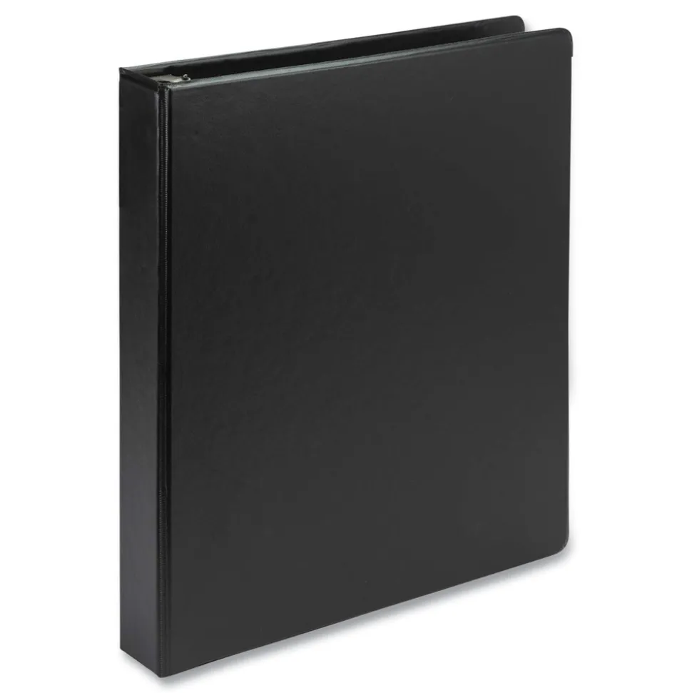 Samsill 11 in. x 8.5 in. 1 in. Capacity 3 Rings Biobased Round Ring Binder - Black