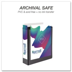 Samsill 11.5 in. x 8.5 in. 2 in. Capacity 3 Rings Durable D-Ring View Binders - Black (4/Pack)