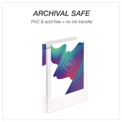 Samsill 11 in. x 8.5 in. 1 in. Capacity 3 Rings Economy Round Ring View Binder - White (12/Carton)