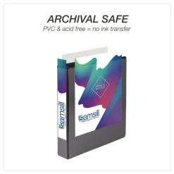 Samsill 11.5 in. x 8.5 in. 3 Rings 1.5 in. Capacity Durable D-Ring View Binders - Black (4/Pack)