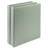 Samsill Earth's Choice Plant-Based BOHO 11 in. x 8.5 in. 1 in. Capacity D-Ring View Binders - Sage (2/Pack)