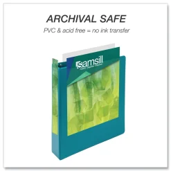 Samsill Earth's Choice Plant-Based 11 in. x 8.5 in. 1.5 in. Capacity 3 Rings Economy Round Ring View Binders - Teal (2/Pack)
