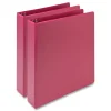 Samsill Earth's Choice Plant-Based 11 in. x 8.5 in. 1.5 in. Capacity 3 Rings Economy Round Ring View Binders - Pink (2/Pack)