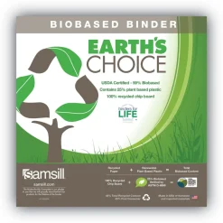Samsill Earth's Choice Plant-Based 11 in. x 8.5 in. 1.5 in. Capacity 3 Rings Economy Round Ring View Binders - Purple (2/Pack)