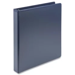 Samsill Earth's Choice Plant-Based BOHO 11 in. x 8.5 in. 1 in. Capacity D-Ring View Binders - Indigo (2/Pack)