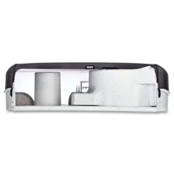 San Jamar 9 in. Roll 19 in. x 5.25 in. x 12 in. Twin Jumbo Classic Tissue Dispenser - Transparent Black Pearl