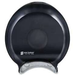 San Jamar 9 in. Roll 10.25 in. x 5.63 in. x 12 in. Single Jumbo Bath Classic Tissue Dispenser - Transparent Black Pearl