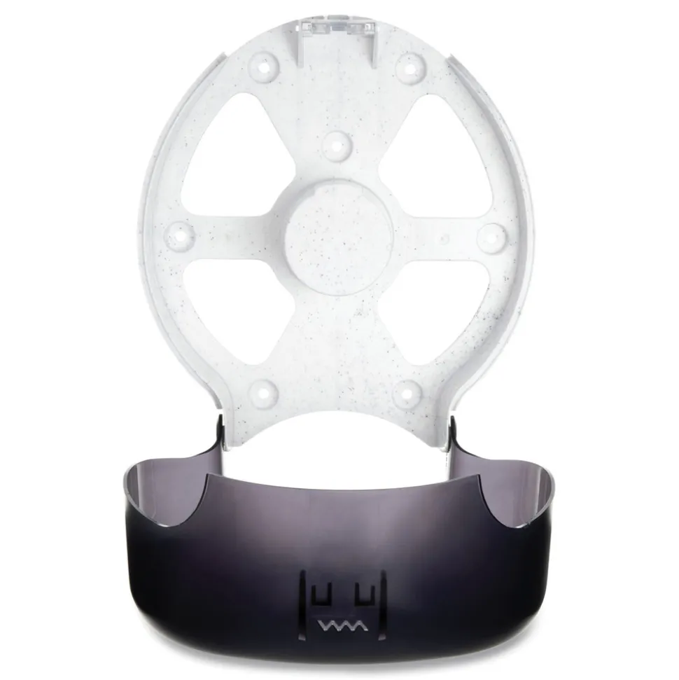 San Jamar 9 in. Roll 10.25 in. x 5.63 in. x 12 in. Single Jumbo Bath Classic Tissue Dispenser - Transparent Black Pearl