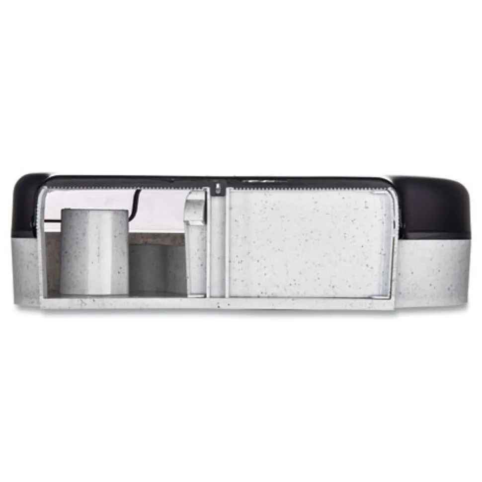 San Jamar 12 in. to 13 in. Roll 22 in. x 5.88 in. x 16.5 in. Quantum JBT Classic Dispenser - Transparent Black Pearl