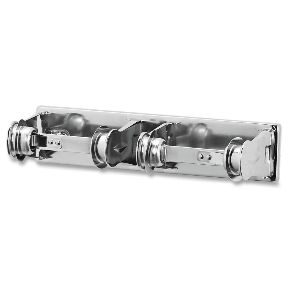 San Jamar 12.38 in. x 4.5 in. x 2.75 in. Locking Toilet Tissue Dispenser - Chrome