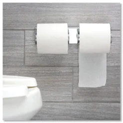 San Jamar 12.38 in. x 4.5 in. x 2.75 in. Locking Toilet Tissue Dispenser - Chrome