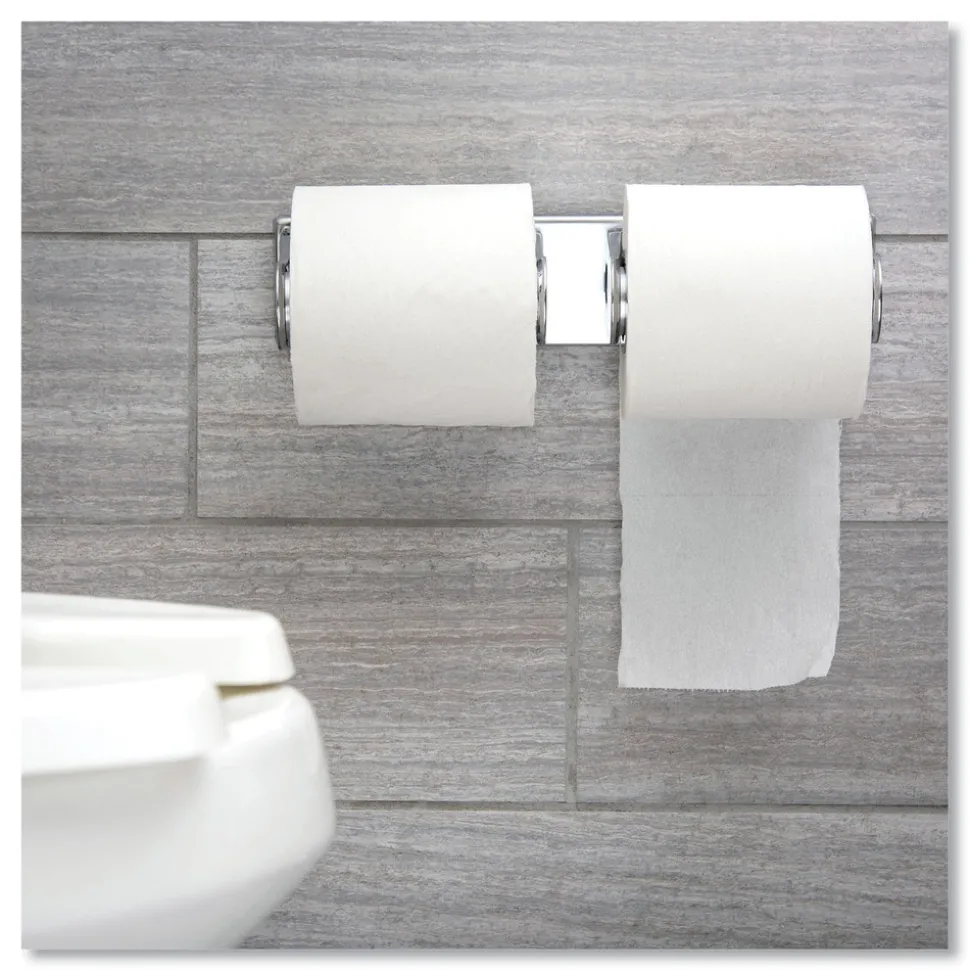 San Jamar 12.38 in. x 4.5 in. x 2.75 in. Locking Toilet Tissue Dispenser - Chrome