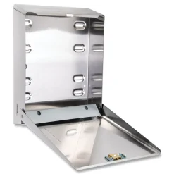 San Jamar 11.38 in. x 4 in. x 14.75 in. C-Fold/Multifold Towel Dispenser - Stainless Steel