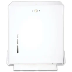 San Jamar 11.63 in. x 5 in. x 14.5 in. True Fold C-Fold/Multifold Paper Towel Dispenser - White