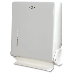 San Jamar 11.63 in. x 5 in. x 14.5 in. True Fold C-Fold/Multifold Paper Towel Dispenser - White