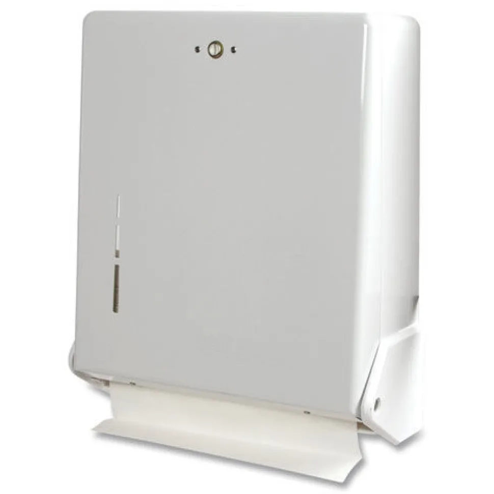 San Jamar 11.63 in. x 5 in. x 14.5 in. True Fold C-Fold/Multifold Paper Towel Dispenser - White
