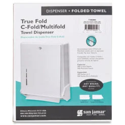 San Jamar 11.63 in. x 5 in. x 14.5 in. True Fold C-Fold/Multifold Paper Towel Dispenser - White