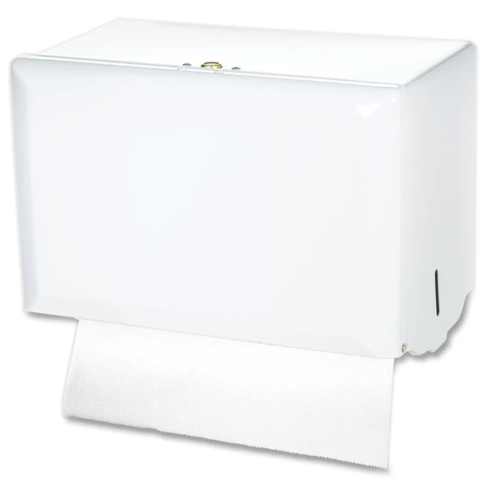 San Jamar 10.75 in. x 6 in. x 7.5 in. Singlefold Paper Towel Dispenser - White