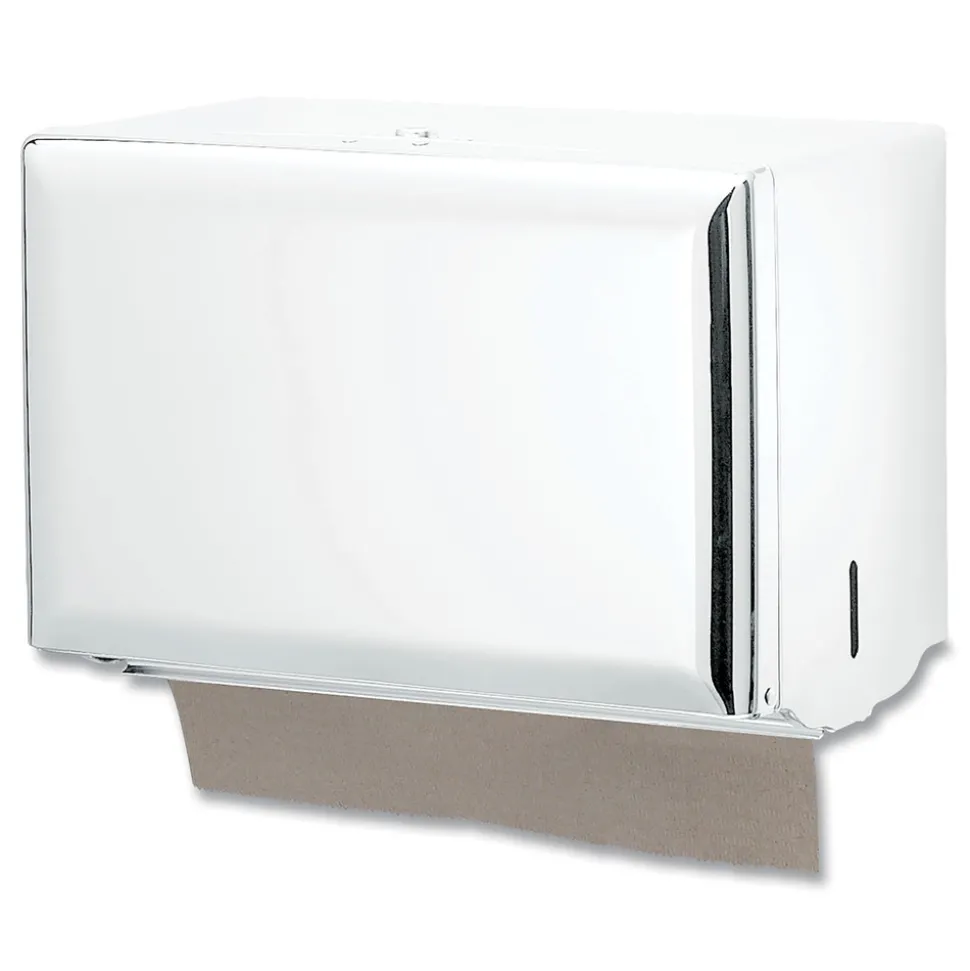 San Jamar 10.75 in. x 6 in. x 7.5 in. Singlefold Paper Towel Dispenser - White