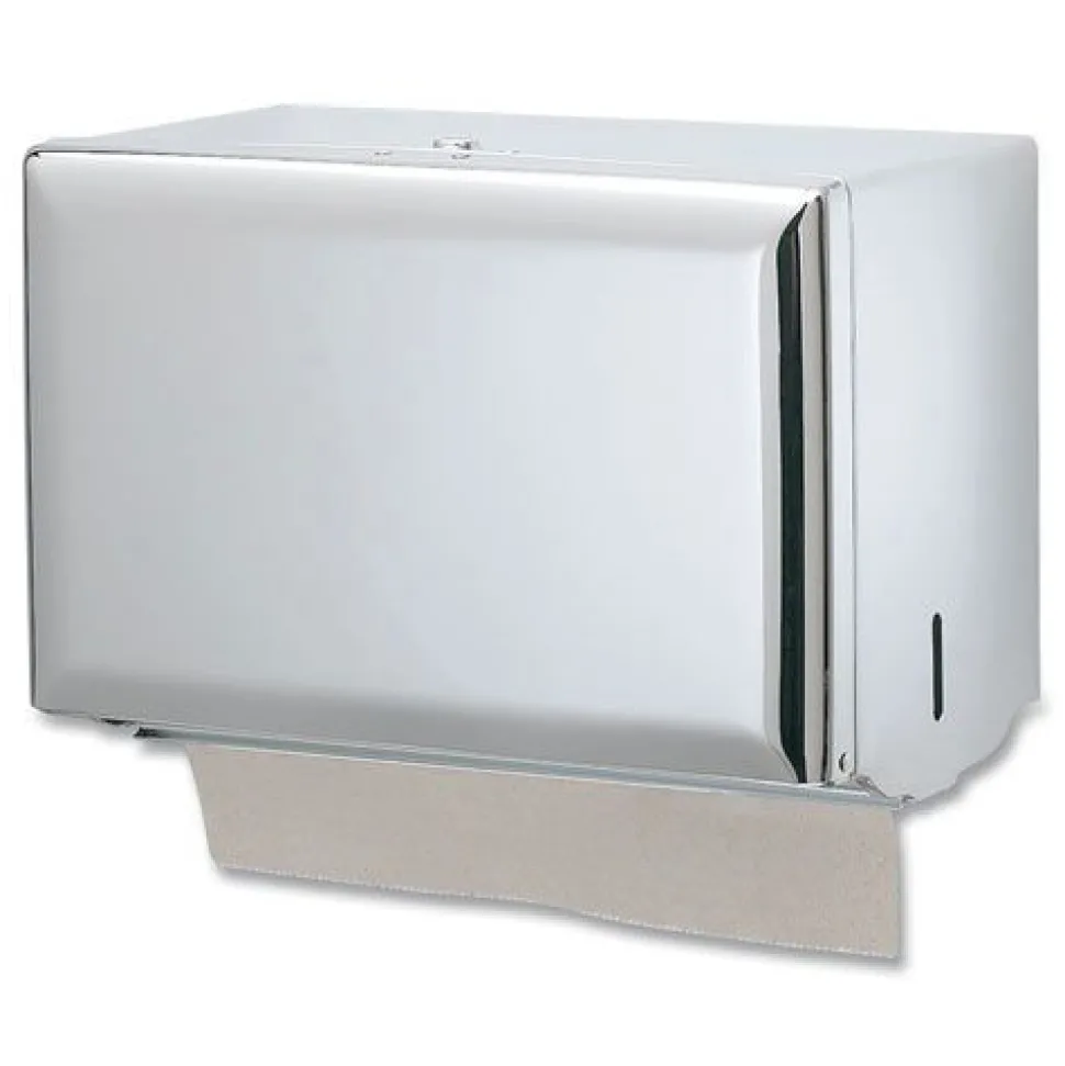 San Jamar 10.75 in. x 6 in. x 7.5 in. Singlefold Paper Towel Dispenser - Chrome
