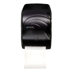 San Jamar 11.75 in. x 9 in. x 15.5 in. Electronic Touchless Roll Towel Dispenser - Black Pearl