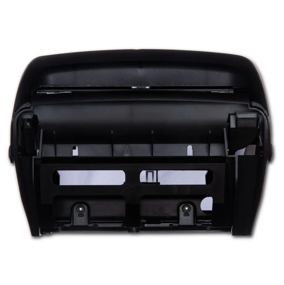 San Jamar 11.75 in. x 9 in. x 15.5 in. Electronic Touchless Roll Towel Dispenser - Black Pearl