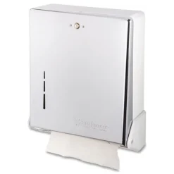 San Jamar 11.63 in. x 5 in. x 14.5 in. True Fold C-Fold/Multifold Paper Towel Dispenser - Chrome