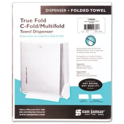 San Jamar 11.63 in. x 5 in. x 14.5 in. True Fold C-Fold/Multifold Paper Towel Dispenser - Chrome