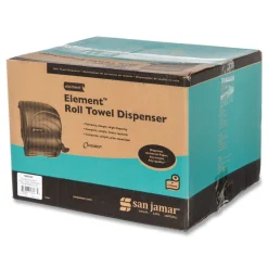 San Jamar 12.5 in. x 8.5 in. x 12.75 in. Oceans Element Lever Roll Towel Dispenser - Black Pearl