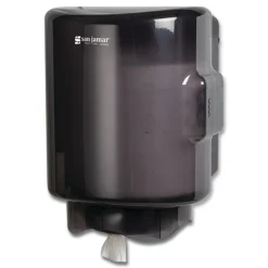 San Jamar 10.75 in. x 10.25 in. x 13.25 in. Adjustable Center Pull Towel Dispenser - Black Pearl