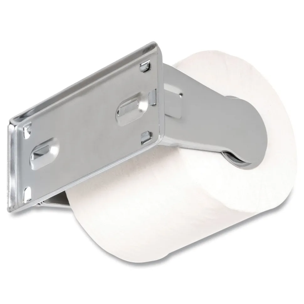 San Jamar 6 in. x 4.5 in. x 2.75 in. Locking Toilet Tissue Dispenser - Chrome