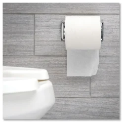 San Jamar 6 in. x 4.5 in. x 2.75 in. Locking Toilet Tissue Dispenser - Chrome