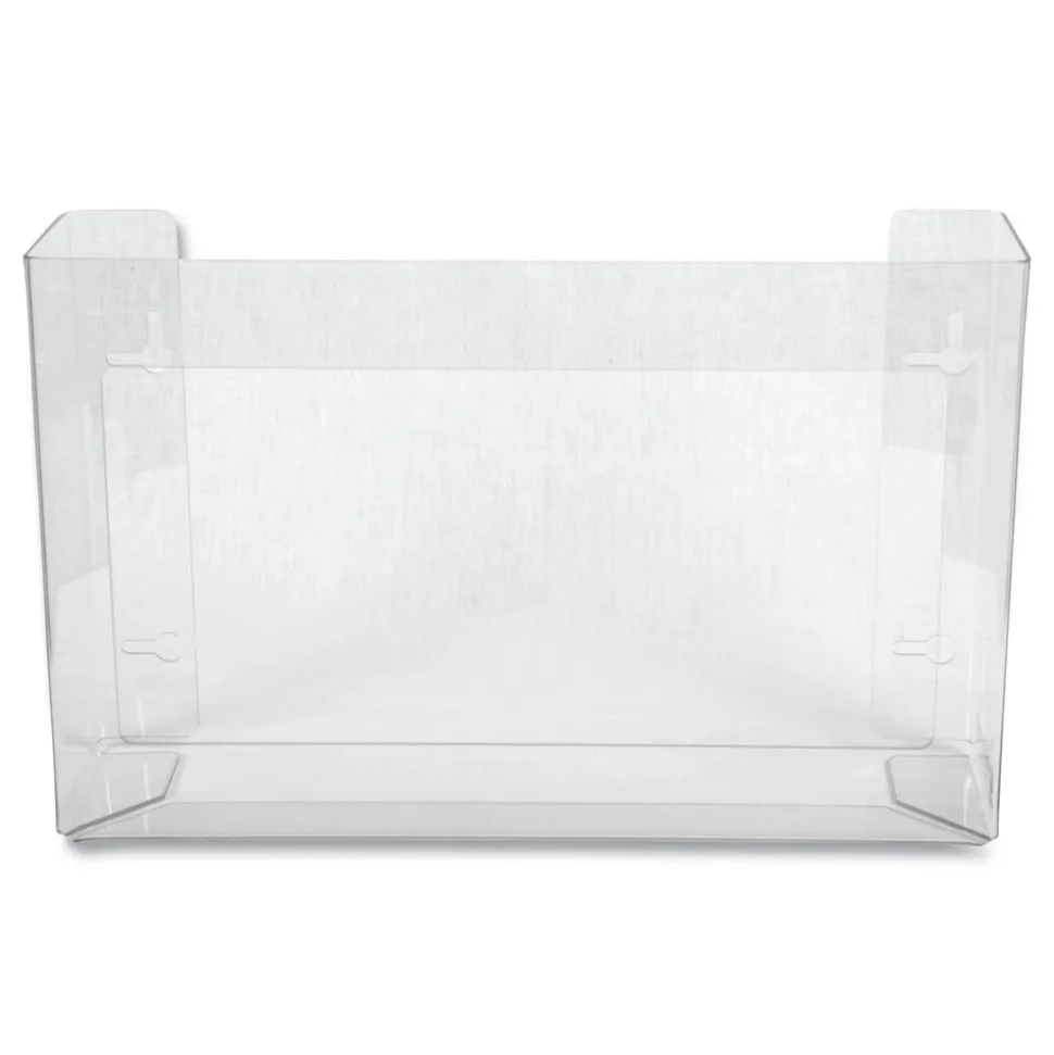 San Jamar 18 x 3.75 x 10 3 Box Steel White Enamel Disposable Glove Dispenser - Clear