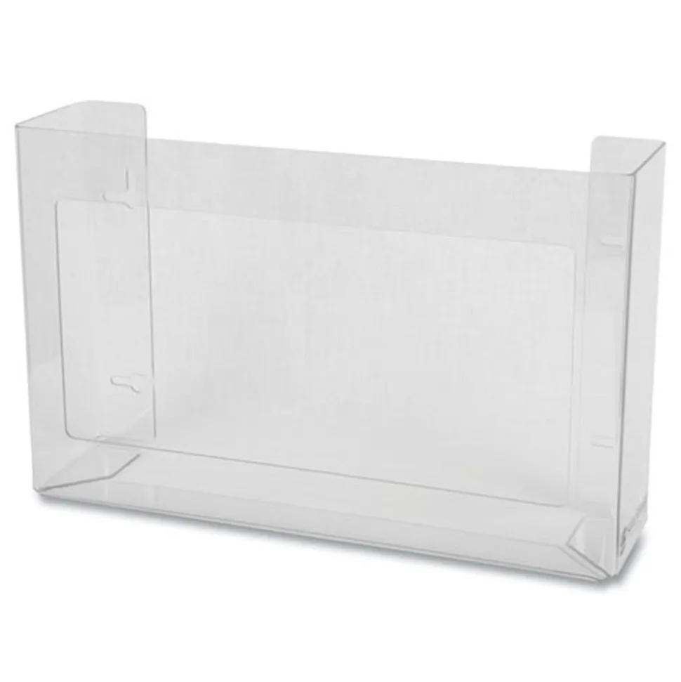 San Jamar 18 x 3.75 x 10 3 Box Steel White Enamel Disposable Glove Dispenser - Clear