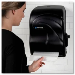 San Jamar 12.94 x 9.25 x 16.5 Oceans Lever Roll Towel Dispenser - Black Pearl