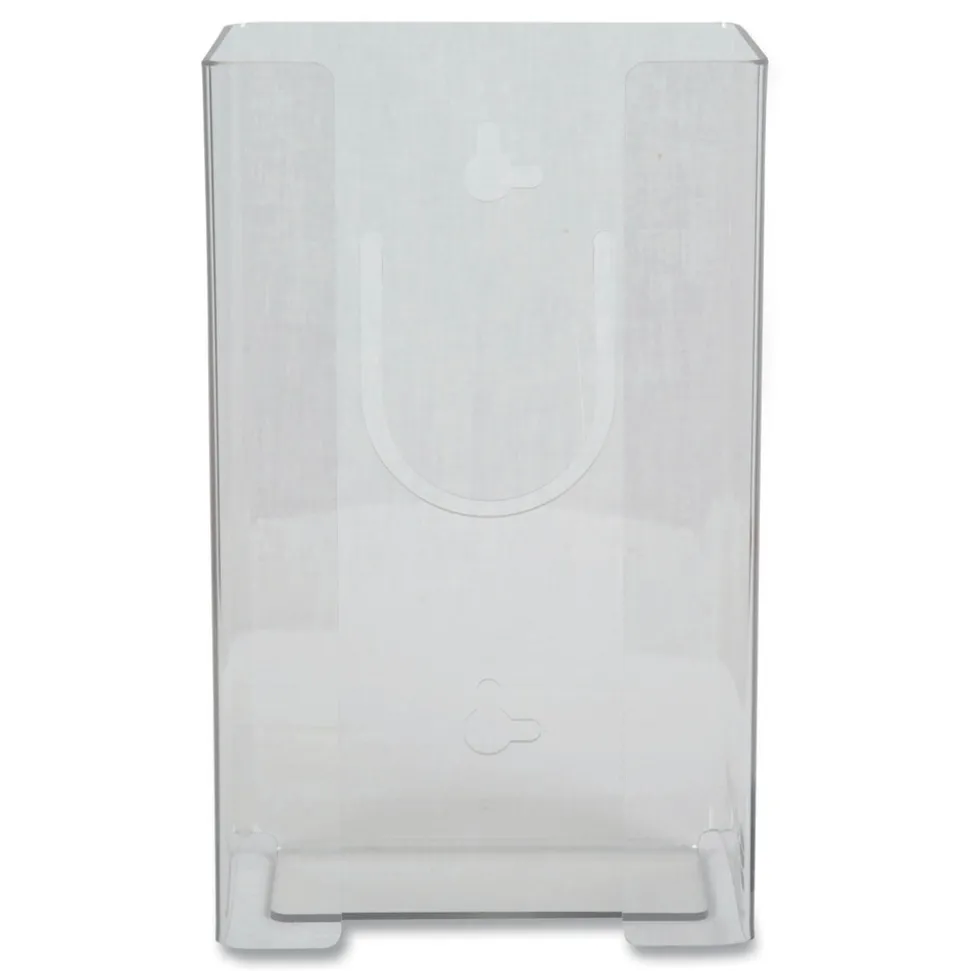 San Jamar 1-Box 5.5 in. x 3.75 in. x 10 in. Plexiglas Disposable Glove Dispenser - Plexiglas Clear