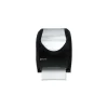 San Jamar T1370BKSS 16.75 in. x 10 in. x 12.5 in. Tear-N-Dry Touchless Roll Towel Dispenser - Black/Silver