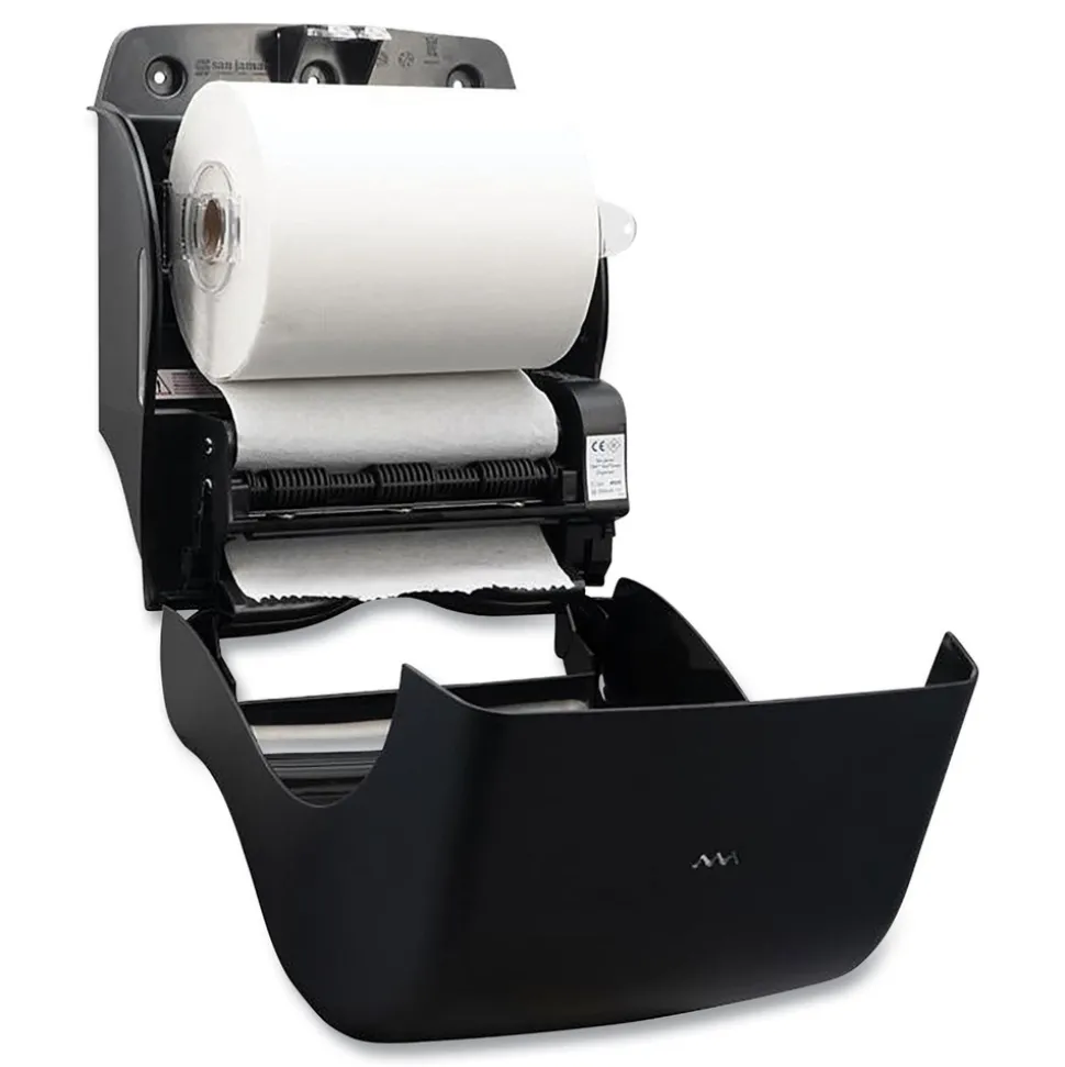 San Jamar T8000REBK 9.1 in. x 14.4 in. x 11.8 in. Ecological Automatic Towel Dispenser - Black