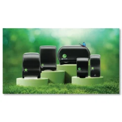 San Jamar T8000REBK 9.1 in. x 14.4 in. x 11.8 in. Ecological Automatic Towel Dispenser - Black
