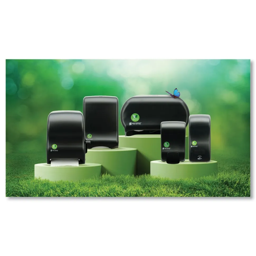 San Jamar T8000REBK 9.1 in. x 14.4 in. x 11.8 in. Ecological Automatic Towel Dispenser - Black