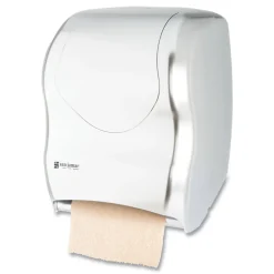 San Jamar T1370SS Tear-N-Dry 16.75 in. x 10 in. x 12.5 in. Touchless Roll Towel Dispenser - Silver
