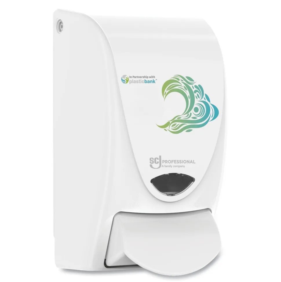 SC Johnson 4.9 in. x 4.6 in. x 9.2 in. 1 L Proline WAVE Manual Soap Dispenser - White (15/Carton)