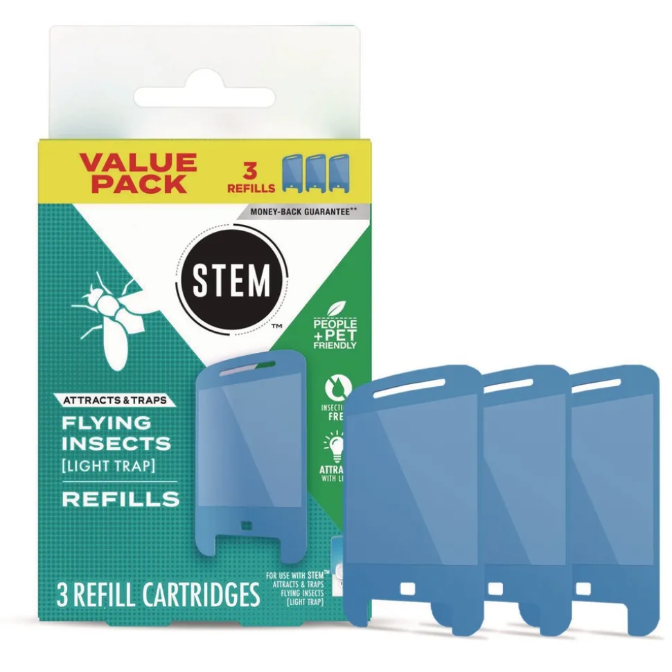 SC Johnson STEM Light Trap Refills 3 Refills/Pack 8 Packs/Carton
