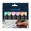 Schneider 1 millimeter/5 millimeter Chisel Tip Job Pastel Highlighters - Assorted Ink/Barrel Colors (6/Pack)