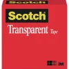 Scotch 600 1 in. x 72 yds 3 in. Core Tape - Transparent (1-Roll)