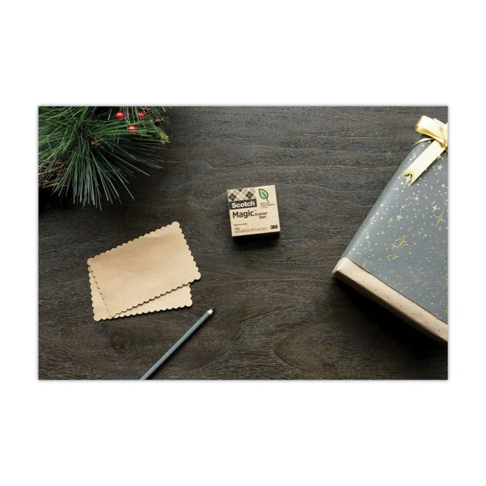 Scotch 0.75 in. x 75 ft. 1 in. Core Magic Greener Tape with C38 Dispenser - Clear (6/Pack)