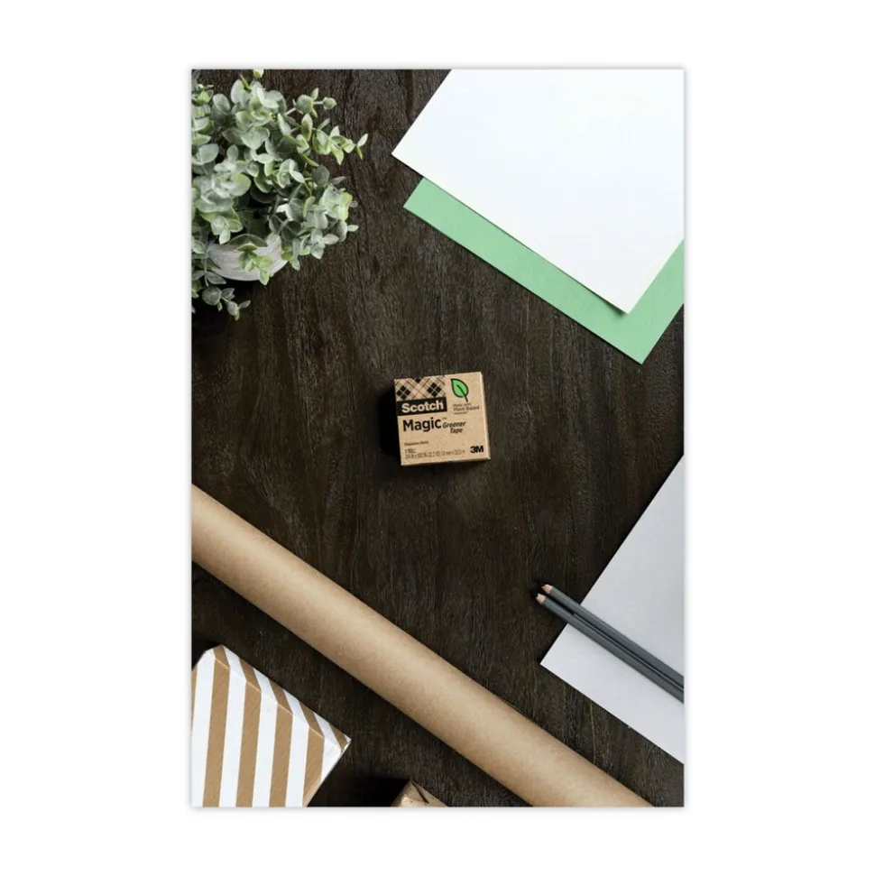 Scotch 0.75 in. x 75 ft. 1 in. Core Magic Greener Tape - Clear (10/Pack)