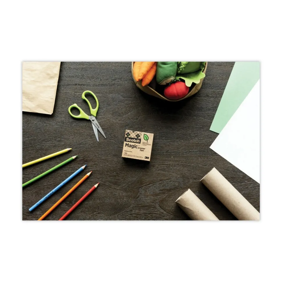 Scotch 0.75 in. x 75 ft. 1 in. Core Magic Greener Tape - Clear (10/Pack)