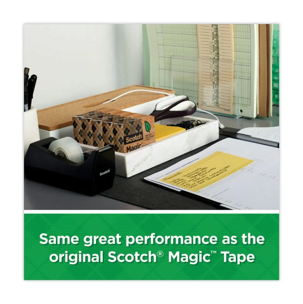 Scotch 0.75 in. x 75 ft. 1 in. Core Magic Greener Tape - Clear (10/Pack)