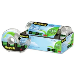 Scotch 0.75 in. x 50 ft. 1 in. Core Magic Greener Tape with Dispenser - Clear (6/Pack)